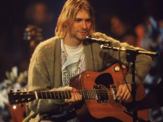 Kurt Cobain and his Martin D 18E