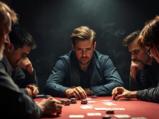 Poker Player Analyzing Opponents