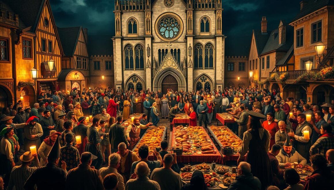 Medieval Feast of Fools Celebration